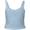 Solid Baby Blue - Back - Bella + Canvas Womens-Ladies Micro-Rib Spaghetti Strap Tank Top