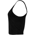 Solid Black - Side - Bella + Canvas Womens-Ladies Micro-Rib Spaghetti Strap Tank Top