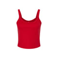 Solid Red - Front - Bella + Canvas Womens-Ladies Micro-Rib Spaghetti Strap Tank Top