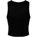 Solid Black - Back - Bella + Canvas Womens-Ladies Micro-Rib Racer Tank Top