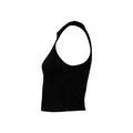 Solid Black - Side - Bella + Canvas Womens-Ladies Micro-Rib Racer Tank Top