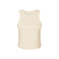 Solid Natural - Front - Bella + Canvas Womens-Ladies Micro-Rib Racer Tank Top