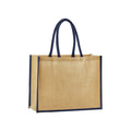 Natural-Navy - Front - Westford Mill Classic Shopper Bag