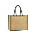 Natural-Olive Green - Front - Westford Mill Classic Shopper Bag