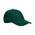 Bottle Green - Front - Beechfield Classic Organic Cotton Panelled Cap