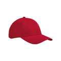 Classic Red - Front - Beechfield Childrens-Kids Classic 6 Panel Organic Cotton Cap