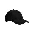 Black - Front - Beechfield Childrens-Kids Classic 6 Panel Organic Cotton Cap