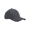 Graphite Grey-Black - Front - Beechfield Classic 6 Panel Organic Cotton Sandwich Peak Cap