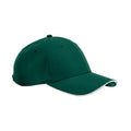 Bottle Green-White - Front - Beechfield Team Sports-Tech Cap