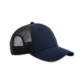 Navy-Black - Front - Beechfield Technical Mesh Trucker Cap