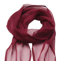 Burgundy - Back - Premier Unisex Adult Colours Chiffon Scarf