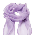 Lilac - Back - Premier Unisex Adult Colours Chiffon Scarf