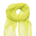 Lime - Back - Premier Unisex Adult Colours Chiffon Scarf