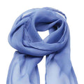 Mid Blue - Back - Premier Unisex Adult Colours Chiffon Scarf