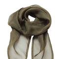 Olive - Back - Premier Unisex Adult Colours Chiffon Scarf