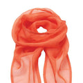 Orange - Back - Premier Unisex Adult Colours Chiffon Scarf