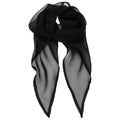 Black - Front - Premier Unisex Adult Colours Chiffon Scarf