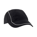 Black - Front - Beechfield Coolmax Mesh Panel Cap