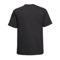 Black - Back - Russell Mens Classic Combed Cotton Heavyweight T-Shirt