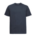 French Navy - Back - Russell Mens Classic Combed Cotton Heavyweight T-Shirt