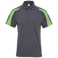 Charcoal-Lime - Front - AWDis Cool Mens Contrast Polo Shirt