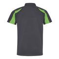 Charcoal-Lime - Back - AWDis Cool Mens Contrast Polo Shirt