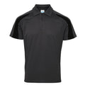 Charcoal-Jet Black - Front - AWDis Cool Mens Contrast Polo Shirt