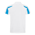 Arctic White-Sapphire Blue - Back - AWDis Cool Mens Contrast Polo Shirt