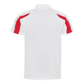 Arctic White-Fire Red - Back - AWDis Cool Mens Contrast Polo Shirt