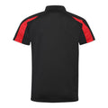 Jet Black-Fire Red - Back - AWDis Cool Mens Contrast Polo Shirt