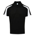 Jet Black-Arctic White - Front - AWDis Cool Mens Contrast Polo Shirt