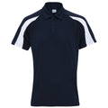 French Navy-Arctic White - Front - AWDis Cool Mens Contrast Polo Shirt