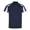 French Navy-Arctic White - Back - AWDis Cool Mens Contrast Polo Shirt