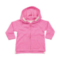 Bubblegum Pink - Front - Babybugz Baby Full Zip Hoodie