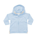 Dusty Blue - Front - Babybugz Baby Full Zip Hoodie