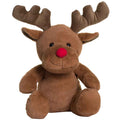 Brown - Front - Mumbles Reindeer Plush Toy