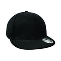 Black - Front - Beechfield Unisex Adult Pro-Stretch Flat Peak Baseball Cap