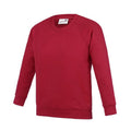 Red - Front - Awdis Childrens-Kids Academy Raglan Sweatshirt