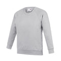 Grey - Front - Awdis Childrens-Kids Academy Raglan Sweatshirt