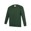 Green - Front - Awdis Childrens-Kids Academy Raglan Sweatshirt