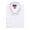 White - Front - Brook Taverner Mens Rapino Poplin Long-Sleeved Formal Shirt