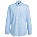 Blue - Front - Brook Taverner Mens Rapino Poplin Long-Sleeved Formal Shirt