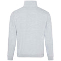 Heather Grey - Back - Awdis Mens Sophomore Heather Zip Neck Sweatshirt