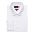 White - Front - Brook Taverner Mens Alba Poplin Slim Long-Sleeved Shirt