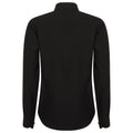 Black - Back - Henbury Womens-Ladies Moisture Wicking Long-Sleeved Shirt