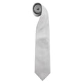 Silver - Front - Premier Mens Colours Fashion Tie