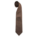 Brown - Front - Premier Mens Colours Fashion Tie