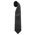 Black - Front - Premier Mens Colours Fashion Tie