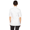 White - Back - Dennys Womens-Ladies Premium Short-Sleeved Chef Jacket