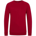 Claret Red - Front - Awdis Childrens-Kids Academy Raglan Sweatshirt